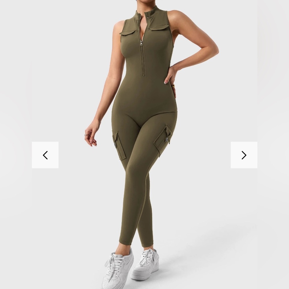 Olive Green Women's Jumpsuit